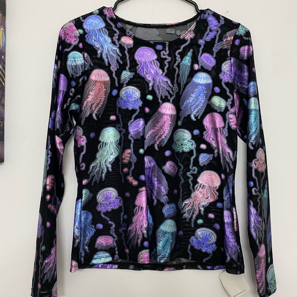 Black Milk Clothing Sea Jellies Sheer Long Sleeve Top BNWT